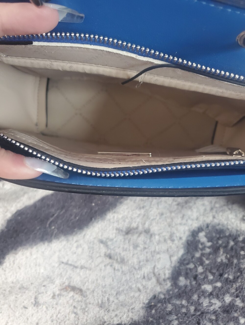 Steve Madden Bright Blue Structured Satchel - Picture 7 of 12